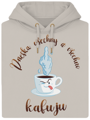 Všechno kafuju unisex mikina premium Pastel Macchiato