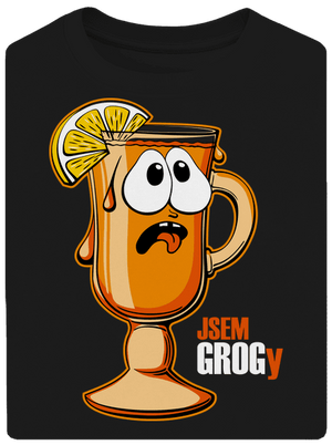 Jsem grogy unisex tričko oversized Black