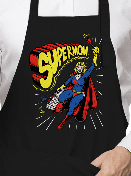 Supermom zástěra Black