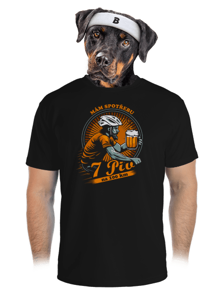Spotřeba 7 na 100 pánské sportovní tričko Black