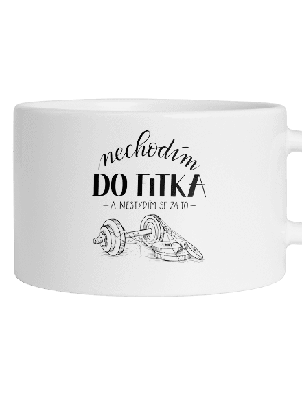 B12: Nechodim do fitka hrnek makronka White