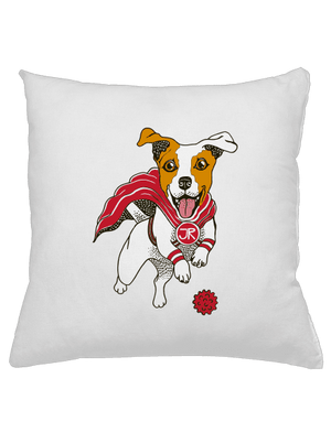 Jack Russell polštář White
