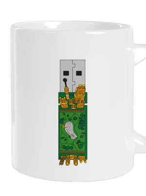 USB city velký hrnek White