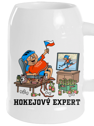 Hokejový expert půllitr White