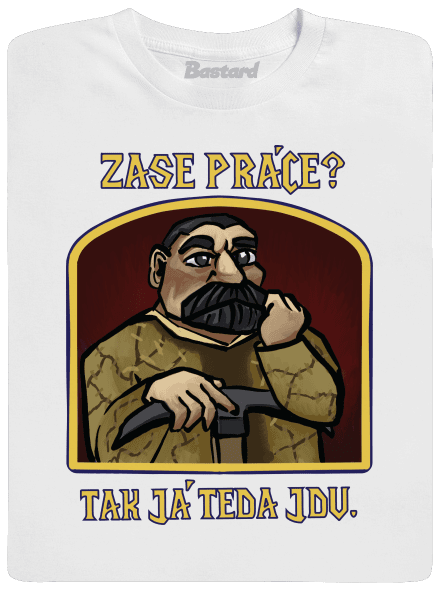 Zase práce? pánské dlouhý rukáv White