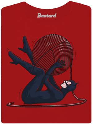 Catwoman dámské tričko s lemem Red Mal