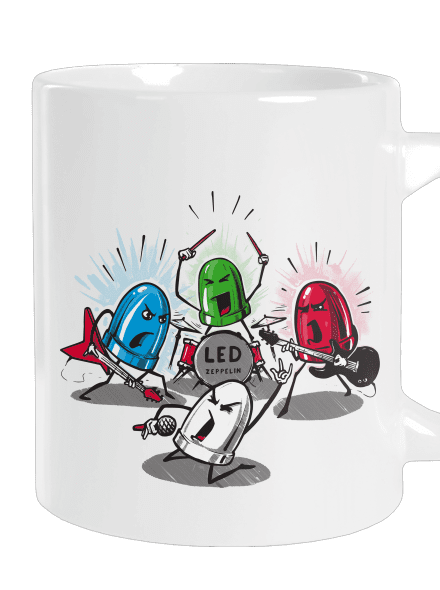 Led Zeppelin velký hrnek White
