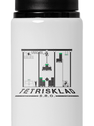 Tetrisklad lahev na vodu White