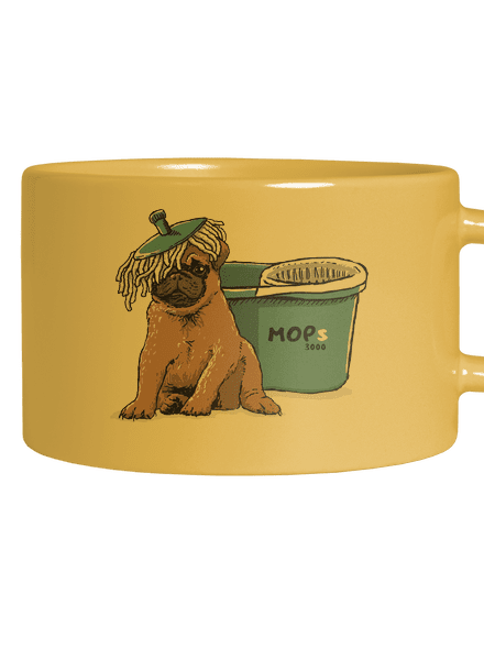Mops hrnek makronka Yellow Macaron
