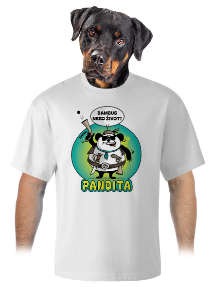 Pandita unisex tričko oversized White