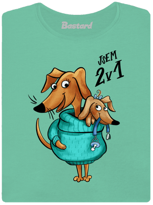 Jsem dva v jednom dámské tričko premium Mint Mal