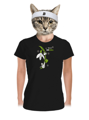 Sněženka a Tulipán dámské sportovní tričko Black