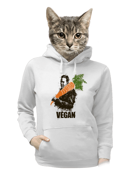Vegan dámská mikina klokanka White