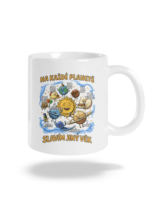Věk na planetách klasický hrnek White