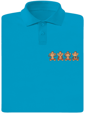 Opička s mobilem pánská polokošile Blue Atol