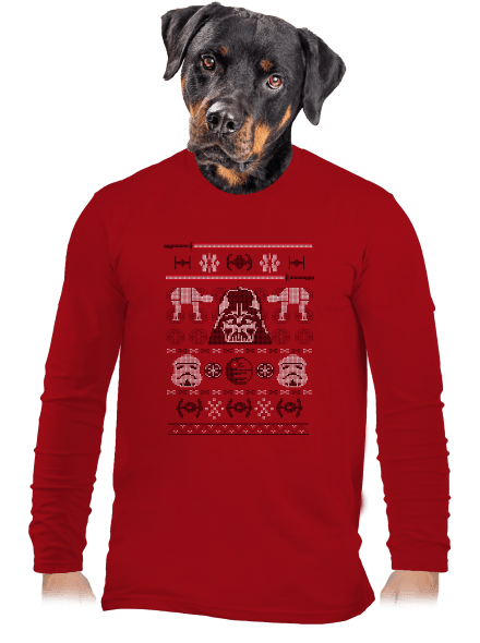 Vader na svetru pánské dlouhý rukáv Red