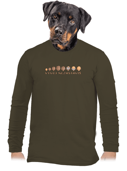 Vývoj nezastavíš pánské dlouhý rukáv Urban Khaki