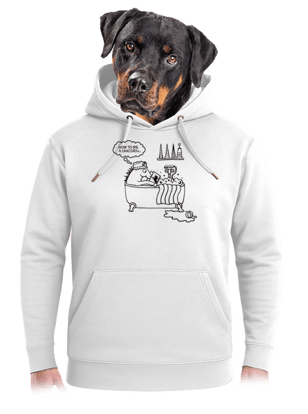 Omalovánka: Jak se stát jednorožcem unisex mikina premium Snowwhite