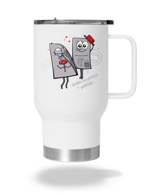 Láska na první pohled termohrnek White