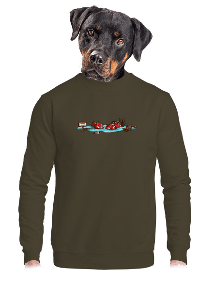 Kachny unisex mikina bez kapuce Urban Khaki