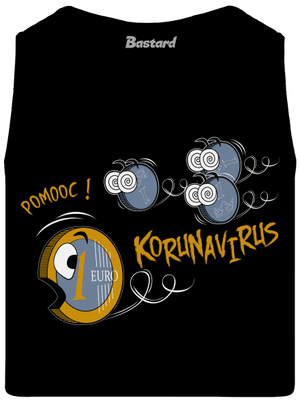 Korunavirus na útěku pánské tílko Black