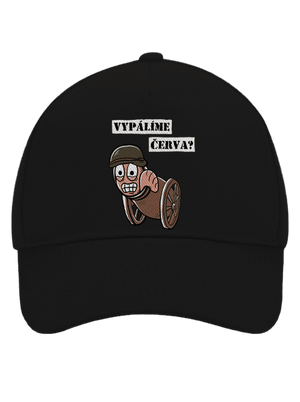 Vypálíme červa? kšiltovka baseballka Black