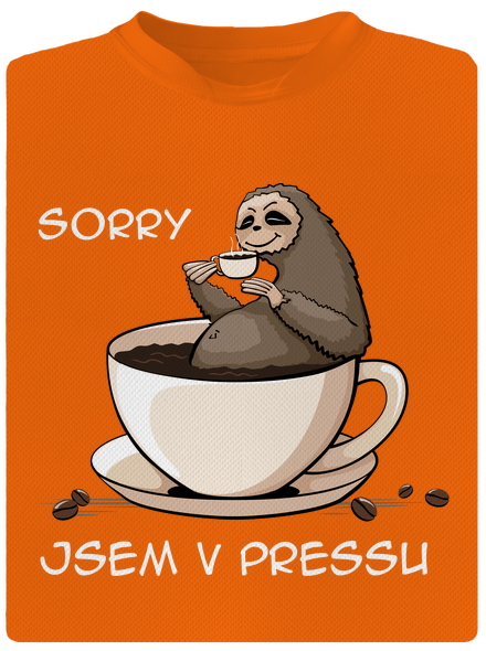 V pressu pánské sportovní tričko Neon Orange