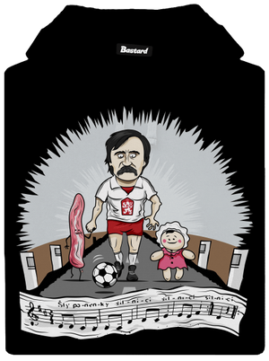 Fotbalová legenda pánská mikina klokanka Black