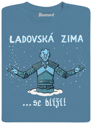 Ladovská zima se blíží pánské tričko Stone Blue