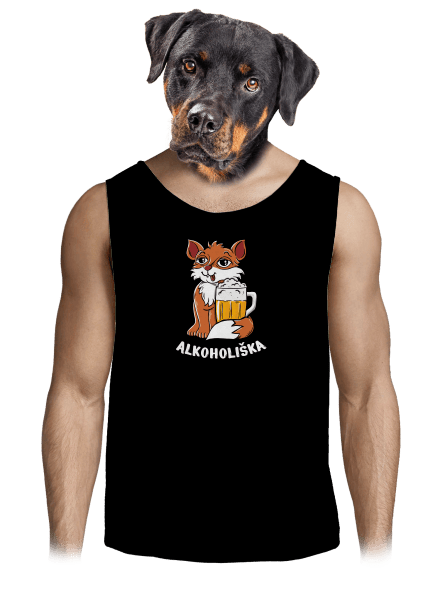 Pivní Alkoholiška pánské tílko Black
