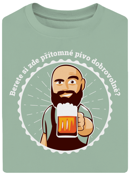 Pivo dobrovolně unisex tričko oversized Sage