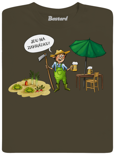 Jdu na zahrádku pánské dlouhý rukáv Urban Khaki