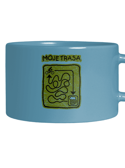 Moje trasa hrnek makronka Blue Macaron