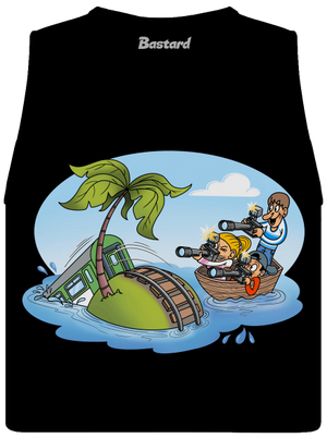 Ostrov železnice dámské tílko volné Black