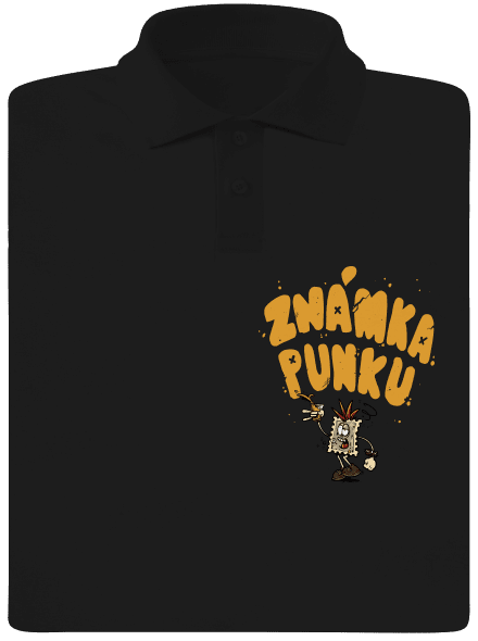 Vylitá známka punku  pánská polokošile Black