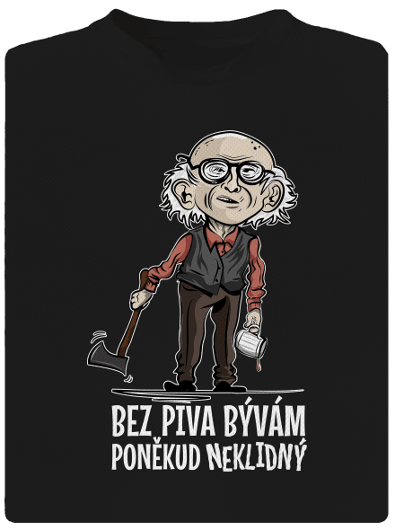 Neklidný bez piva pánské sportovní tričko Black