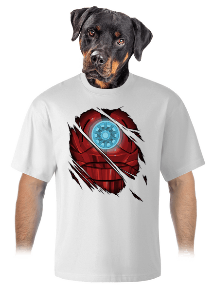 Ironman unisex tričko oversized White