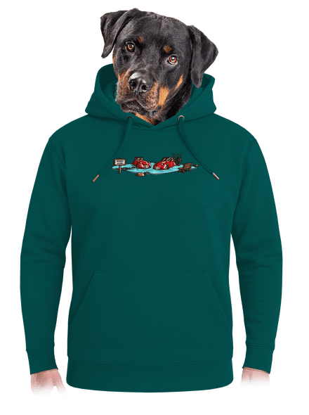 Kachny unisex mikina premium Emerald Green