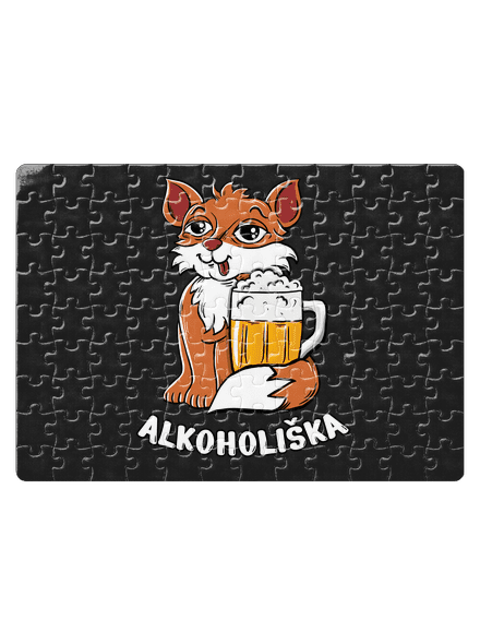 Pivní Alkoholiška puzzle White
