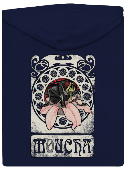 Moucha pánská mikina na zip Navy
