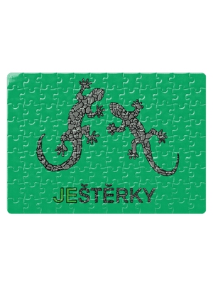 Ještěrky puzzle White