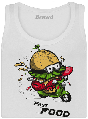 Fast Food dámské tílko klasické White