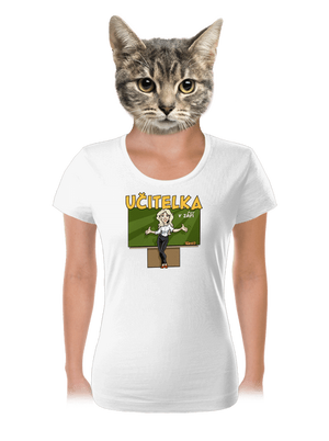 Učitelka v září dámské tričko White