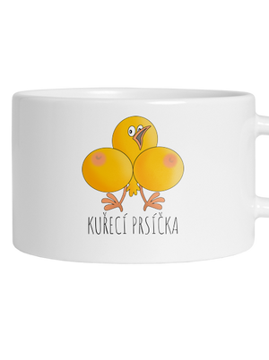 Kuřecí prsíčka hrnek makronka White