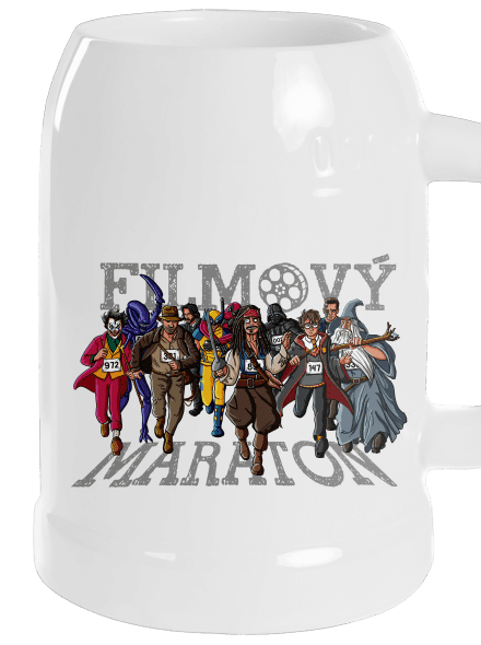 Filmový maraton půllitr White