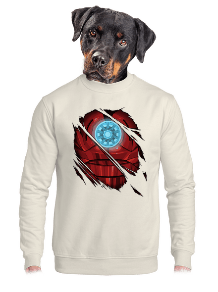 Ironman unisex mikina bez kapuce Off White