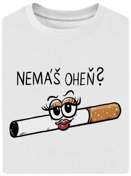 Cígo a oheň unisex tričko oversized White