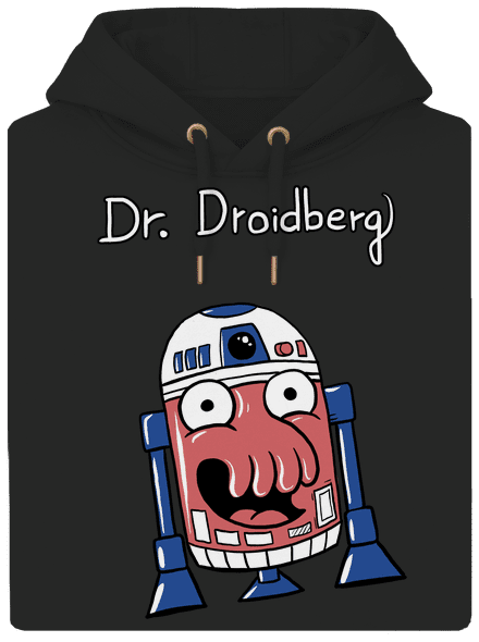 Dr. Droidberg unisex mikina premium Dark Black