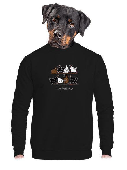 Slepičárna unisex mikina bez kapuce Black