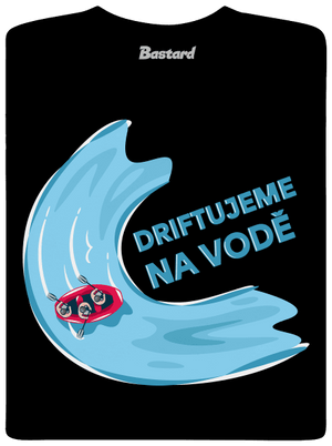 Driftujeme na vodě pánské tričko Black